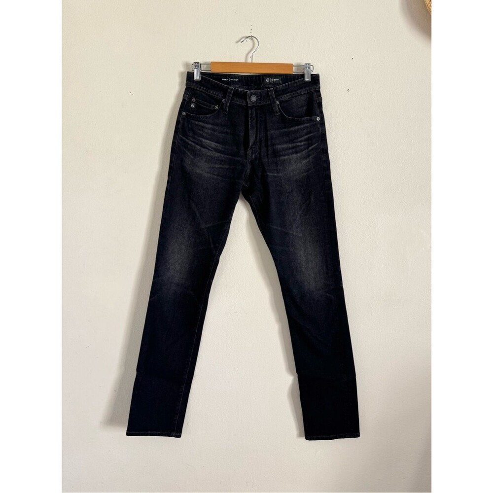 AG Adriano Goldschmied Everett Slim Straight Jeans Faded Black 29x34